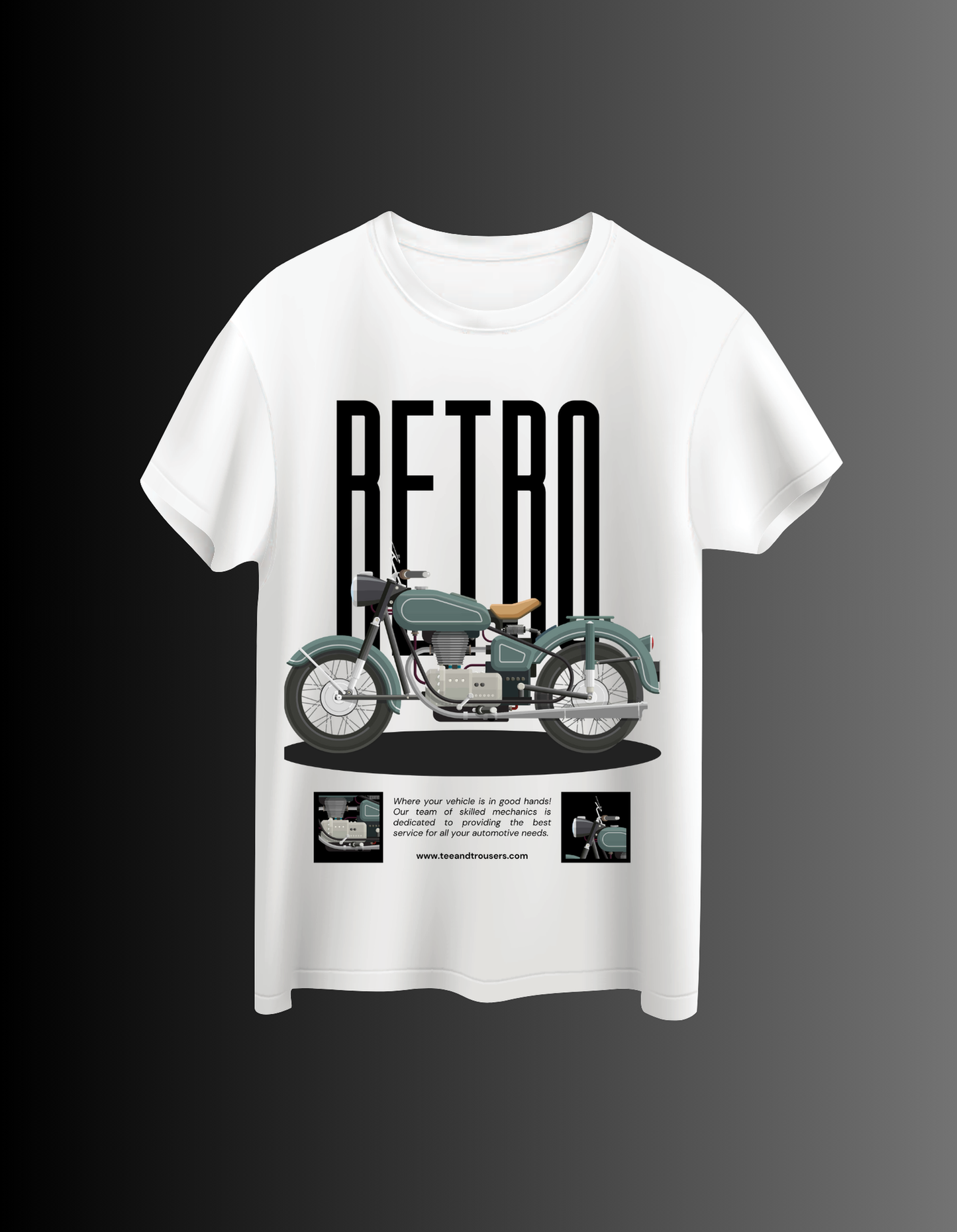 Retro Rider - Classic Motorcycle Graphic Tee